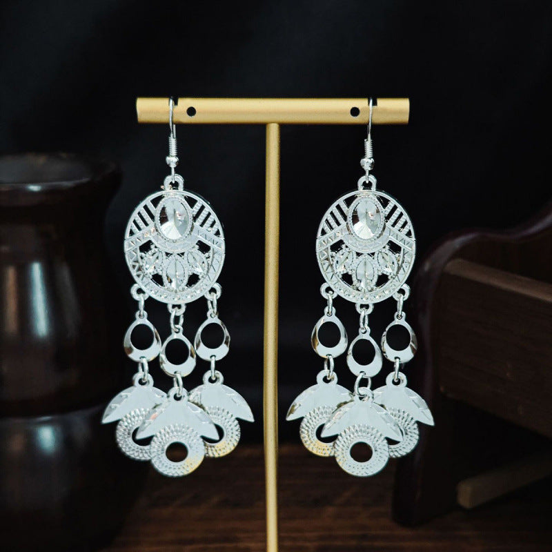 Sier Family Minority Ethnic Style Tourist Attractions Earrings