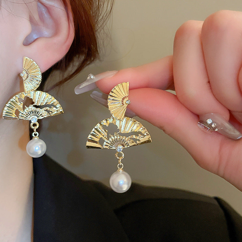 Women's Chinese Style Series Fan Han Clothing Earrings