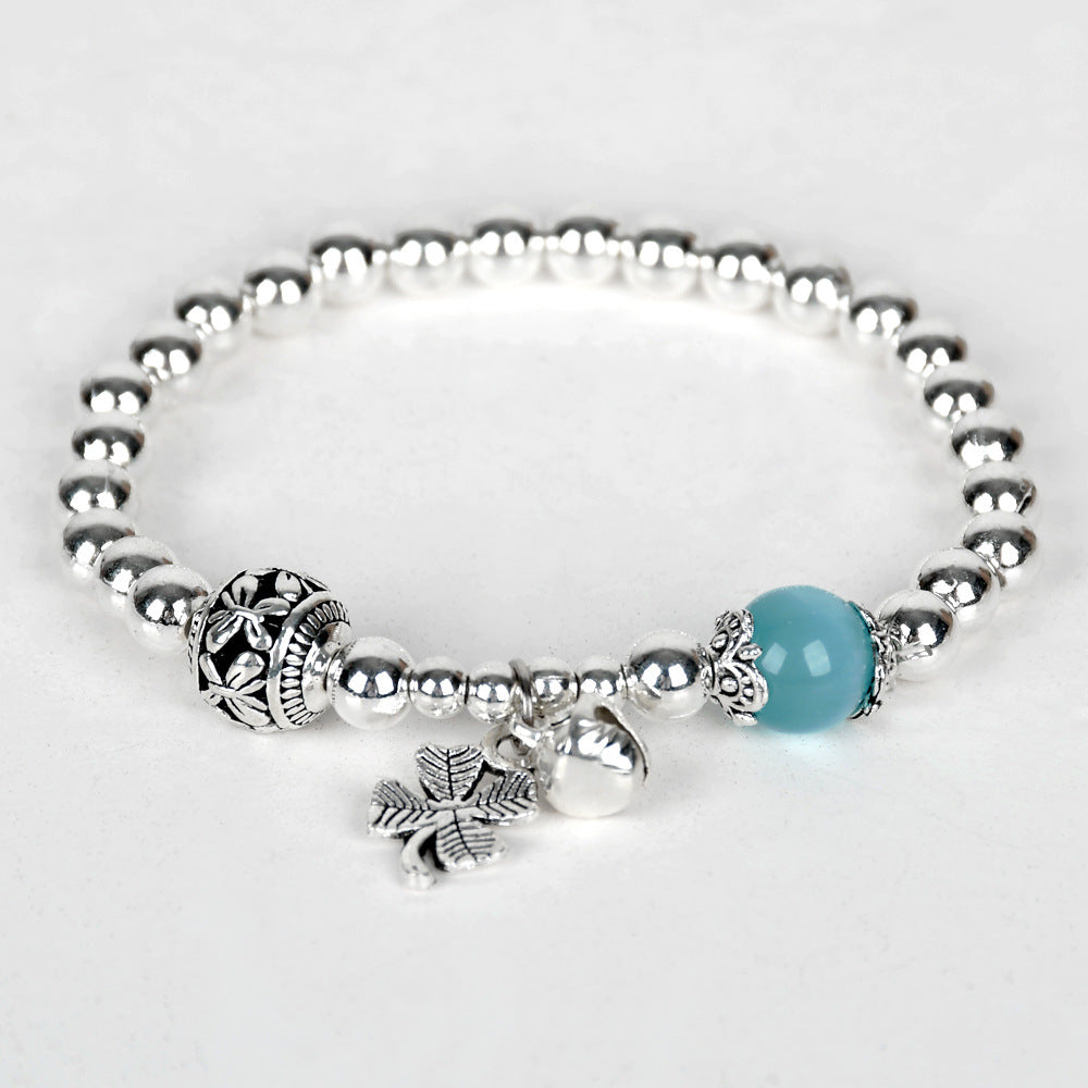 Chinese Style Large Sier Female Lotus Seedpod Bracelets