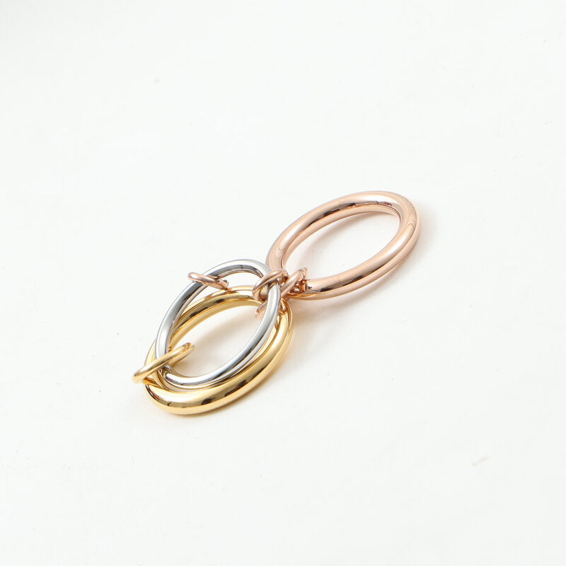 Three-color Three-ring Combined Set Titanium Steel Bracelets