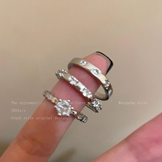 Opening Adjustable Female Cold Wind Design Rings