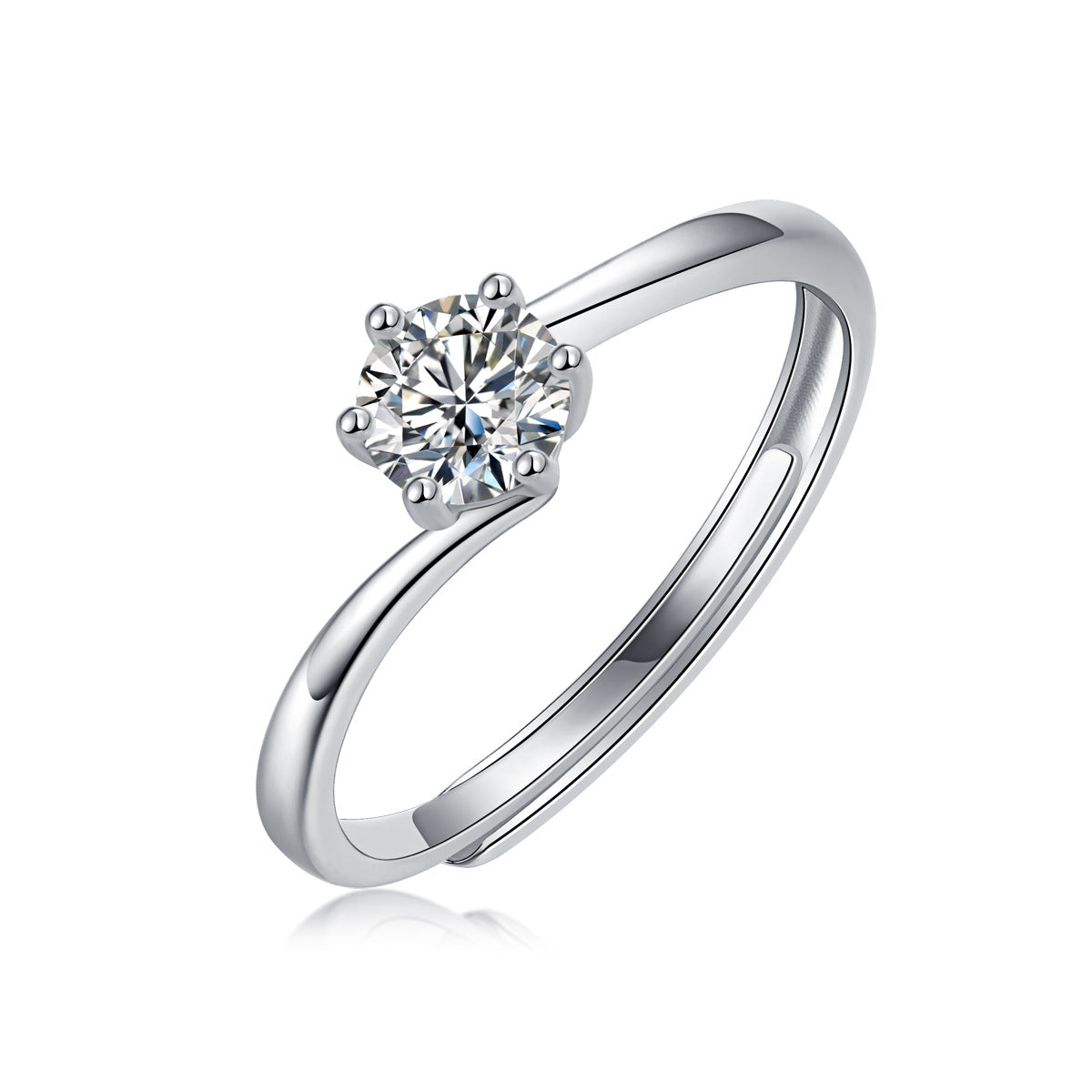 Women's Creative Trend Open Mouth Sier Holder Rings