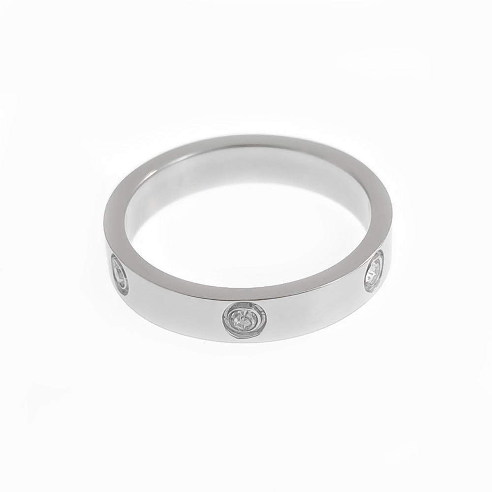 Men's Steel Retro Simple Titanium Corrosion Does Rings