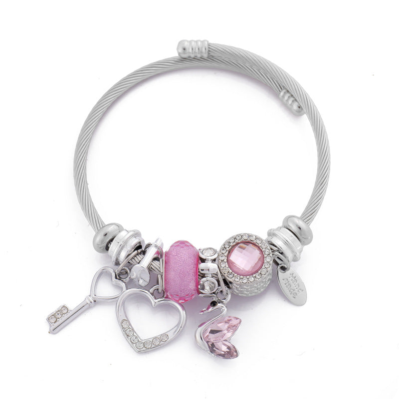 Pan Duo Swan Pull Cute Cartoon Bracelets