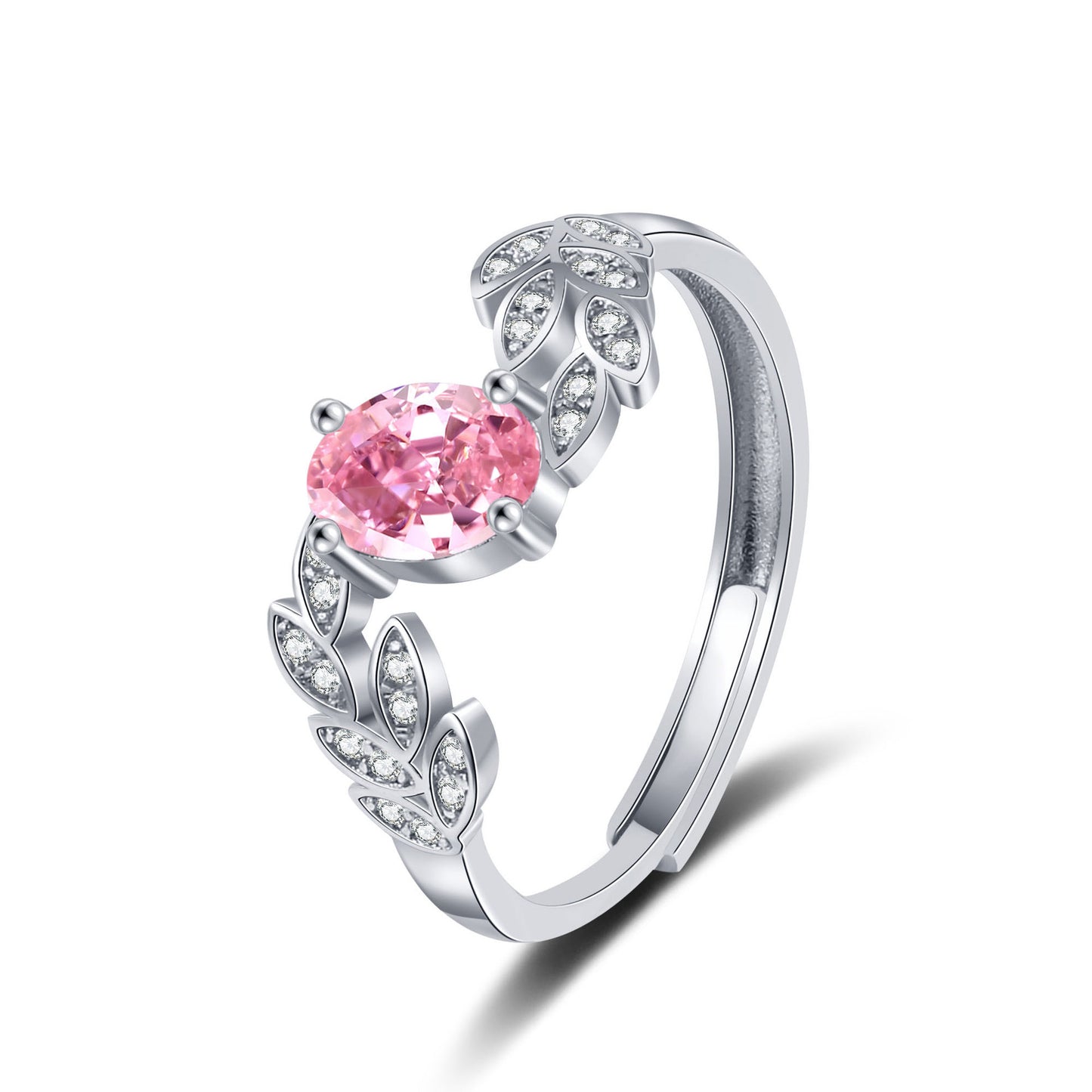 Women's Fashion Leaf Engagement Zircon Personalized Diamond Rings