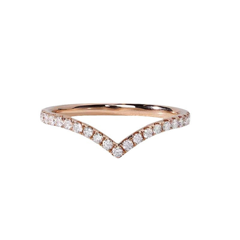 Women's White Gold Plated Slim Exquisite Micro Rings