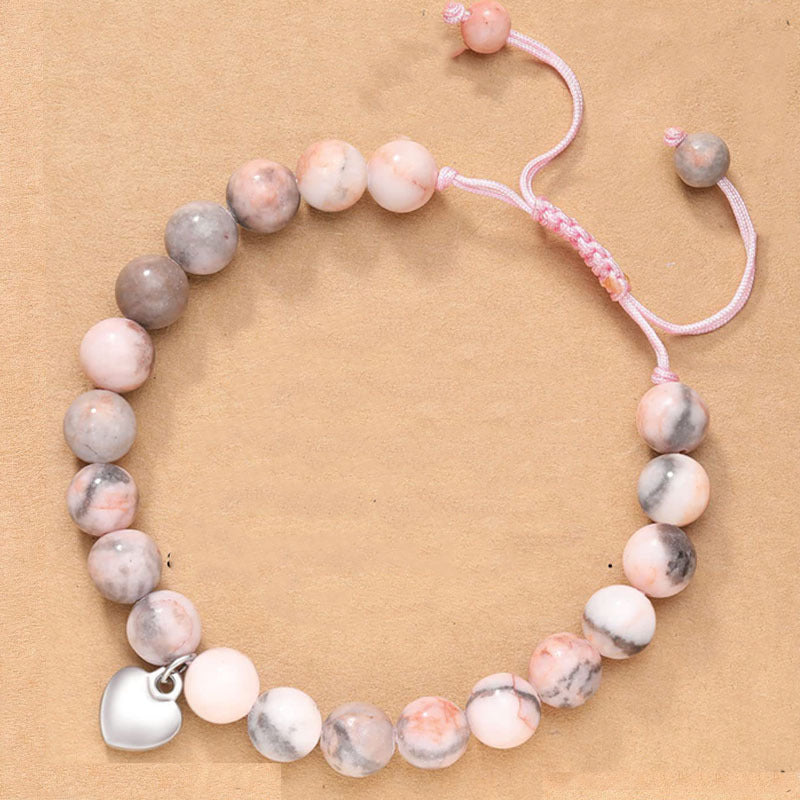 Heart Magnetic Powder Zebra Adjustable Hand Bracelets