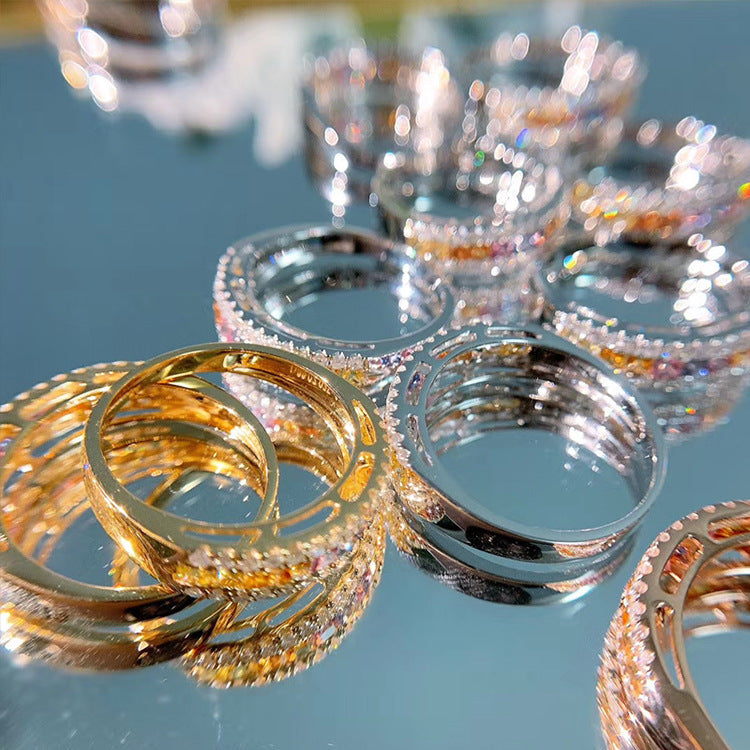 Plated Fairy Face Value Rainbow Sapphire Rings
