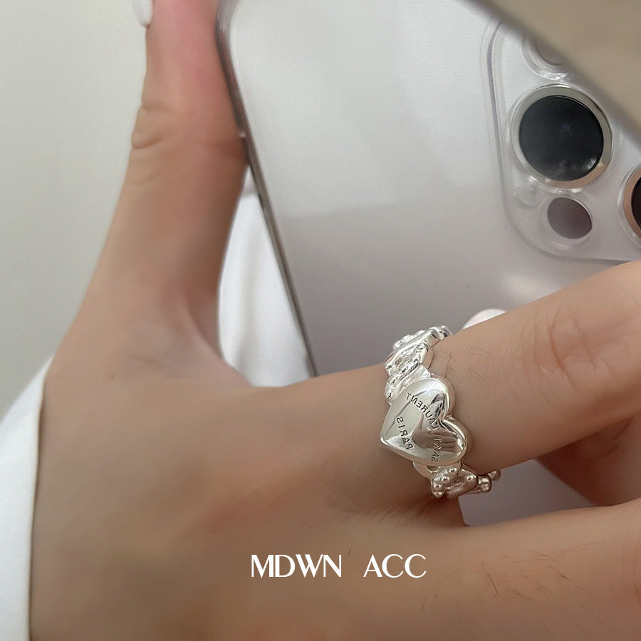 Women's Shaped Retro Stylish Water Drop Texture Rings