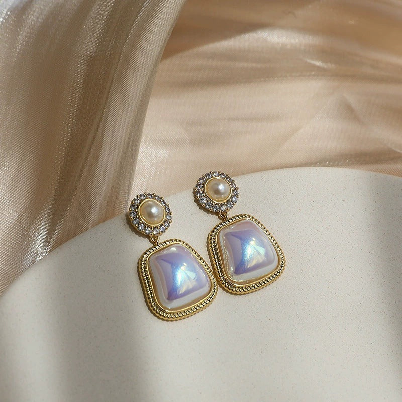 Women's Luxury High-grade Square Tassel Elegant Sweet Earrings
