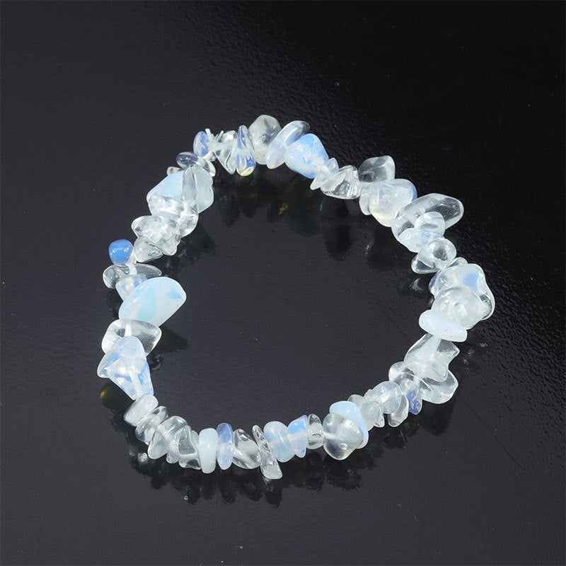 Natural Colorful Gravel Irregular Hand-woven Stretch Bracelets