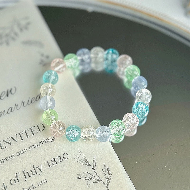 Purple Crystal Female Pliable Temperament Rosary Decompression Hand Bracelets