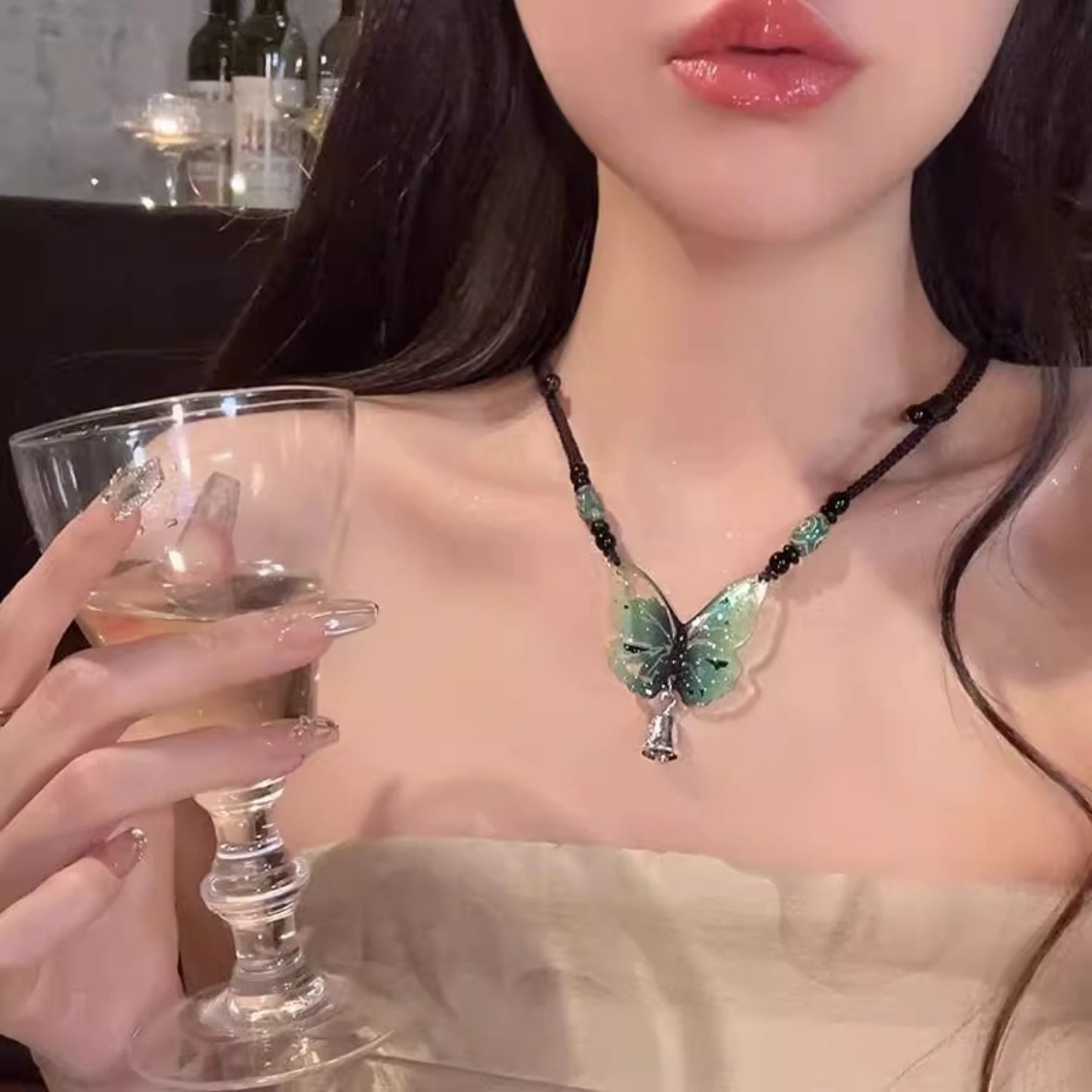 Women's Style Butterfly National Fashion Simple Retro Beaded Necklaces