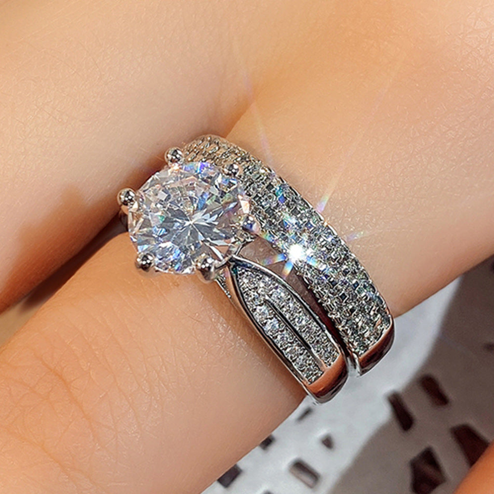 Women's & Men's Retro Couple Luxury Wedding Combined Simple Rings
