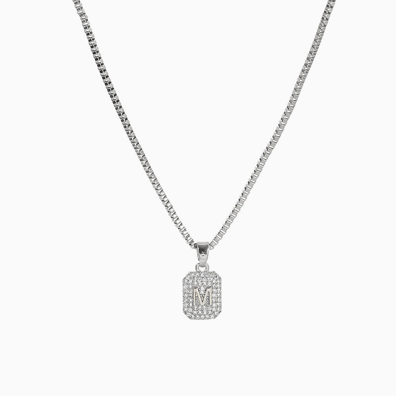 Female Letter Golden Clavicle Chain Niche Design Pendants