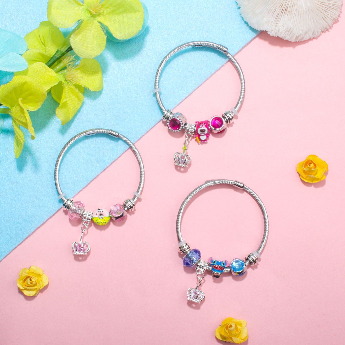 Cute Fresh Crown Beaded Fashion Beautiful Bracelets