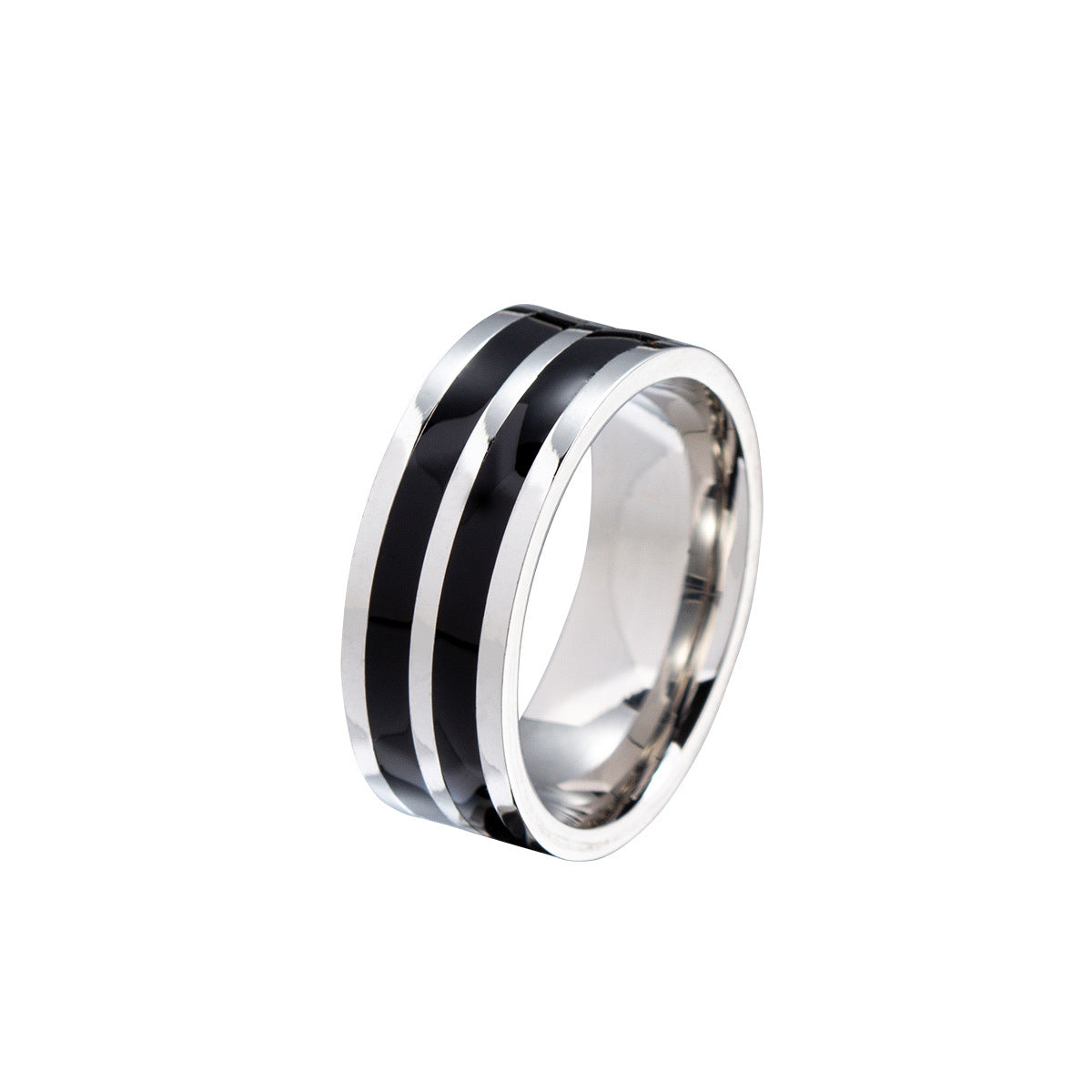 Charming Wind Ornament Couple Titanium Steel Rings