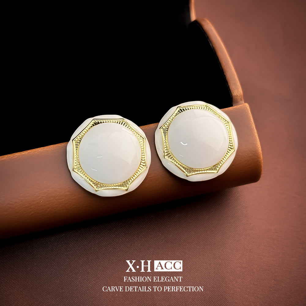 Women's Oil Sun Flower Ear Niche Retro Earrings