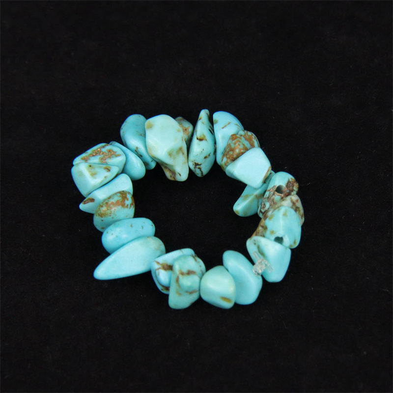 Personality Handmade Wear Natural Gravel Elastic Rings