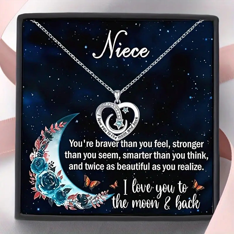 Steel Star Hit The Moon Hollow Necklaces