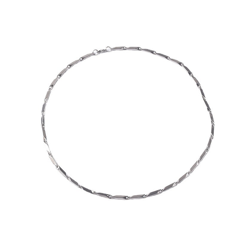 Titanium Steel Diamond Melon Seeds Chain Hip Hop Necklaces