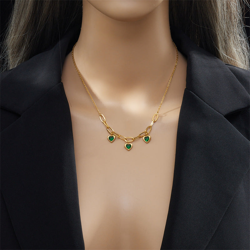 Fashion Minority Design Retro Diamonds Love Necklaces