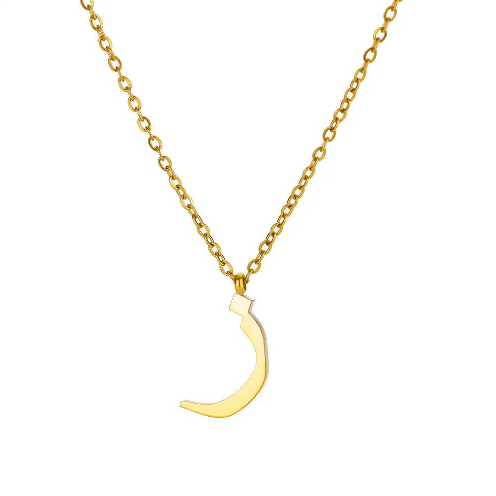 Fashion Personality Cut Arabic Letter Stainless Pendants