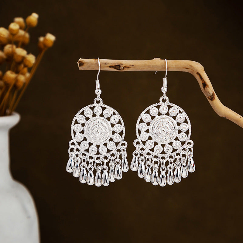 Sier Family Minority Ethnic Style Tourist Attractions Earrings