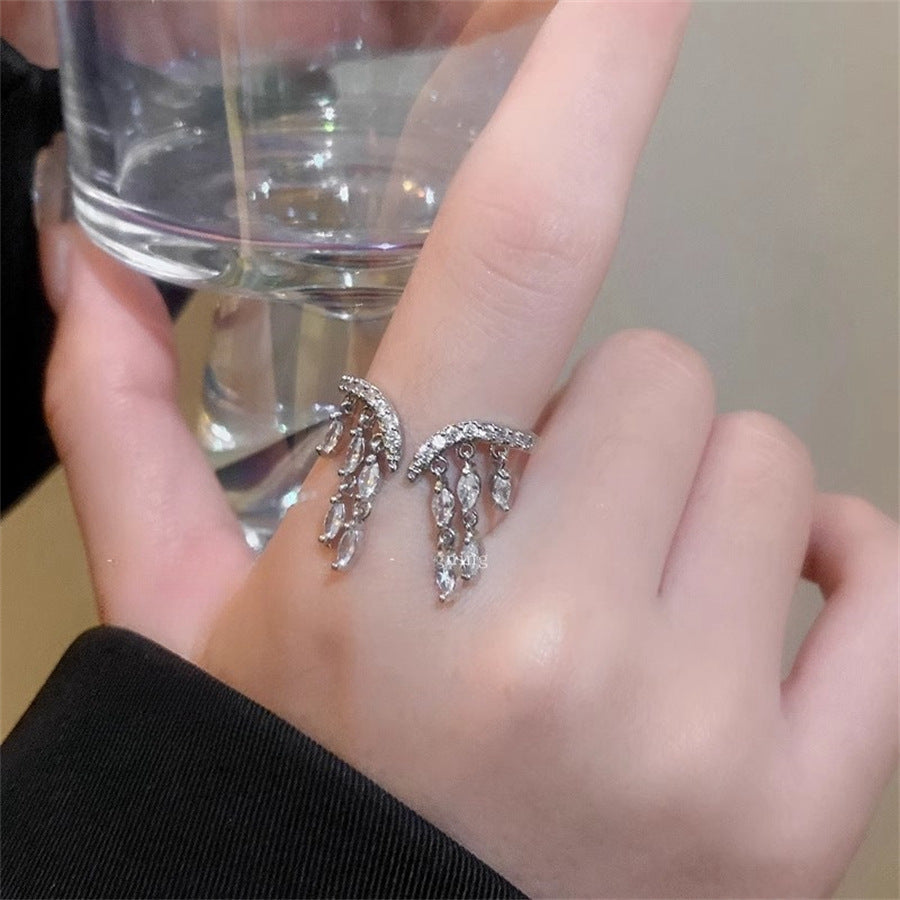Women's Sterling Sier Style Niche High-grade Light Rings