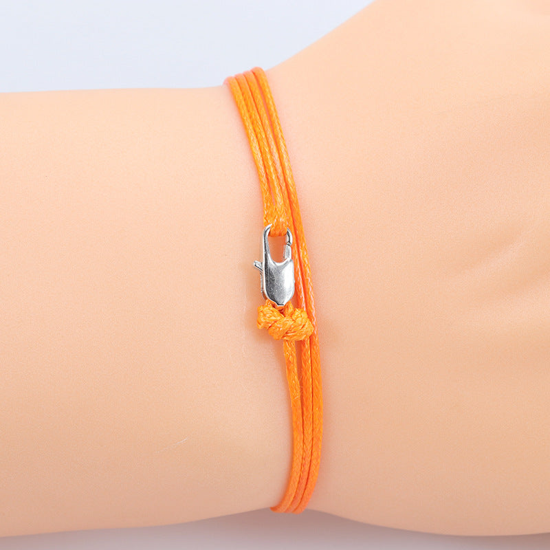 Men's Simple Carrying Strap Wax Line Fashion Bracelets