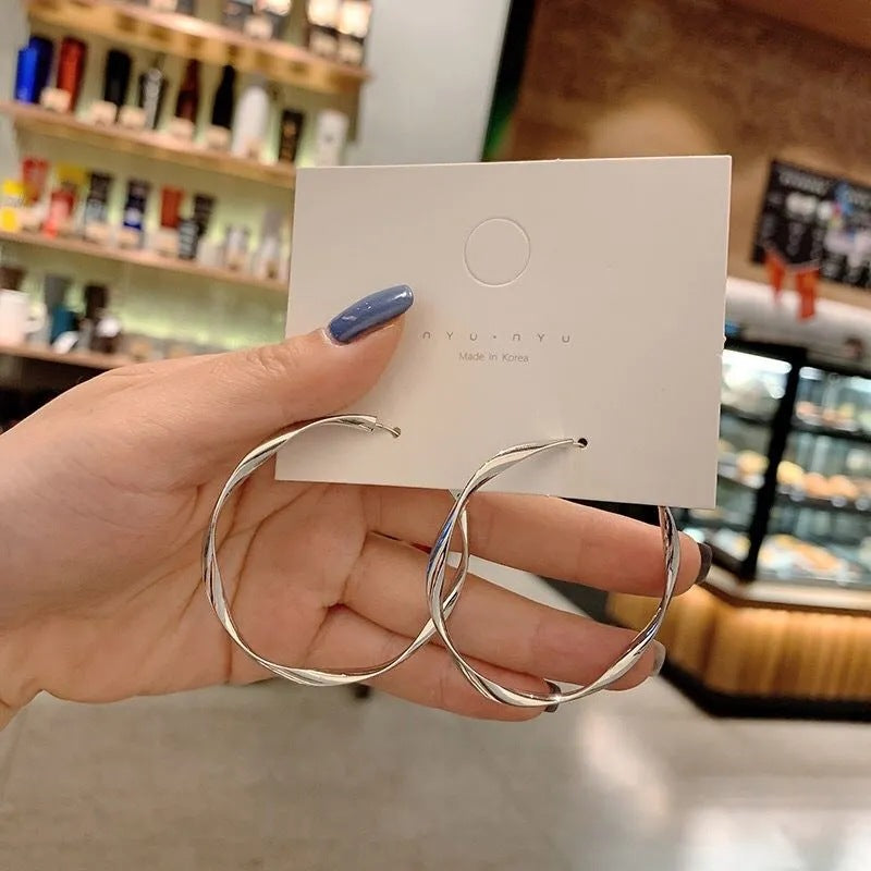 Sier Needle Temperament Female Personality Wild Earrings