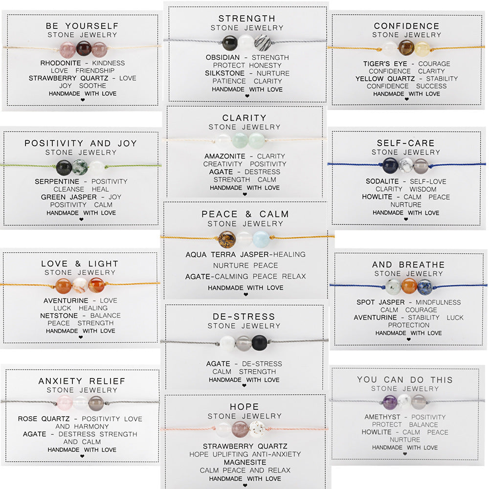 Women's Stone Imitated Beaded Fashion Handmade Weave Imitation Bracelets