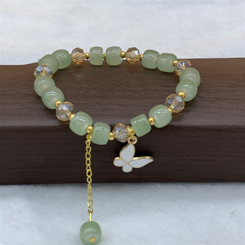 Summer Crystal Glass Butterfly String Beads Bracelets