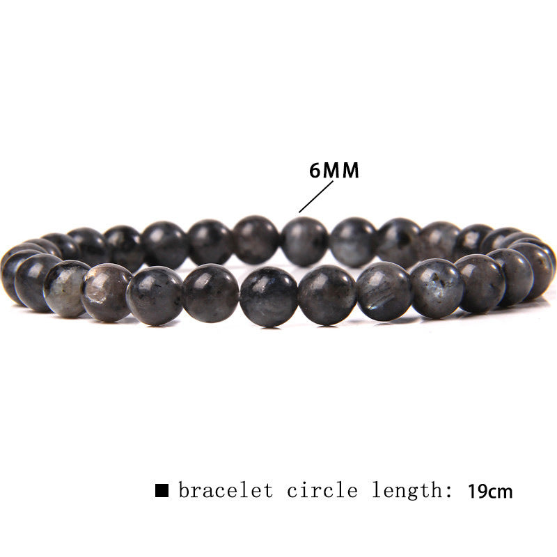 Women's & Men's Single Circle Beaded Natural Agate Stone Bracelets