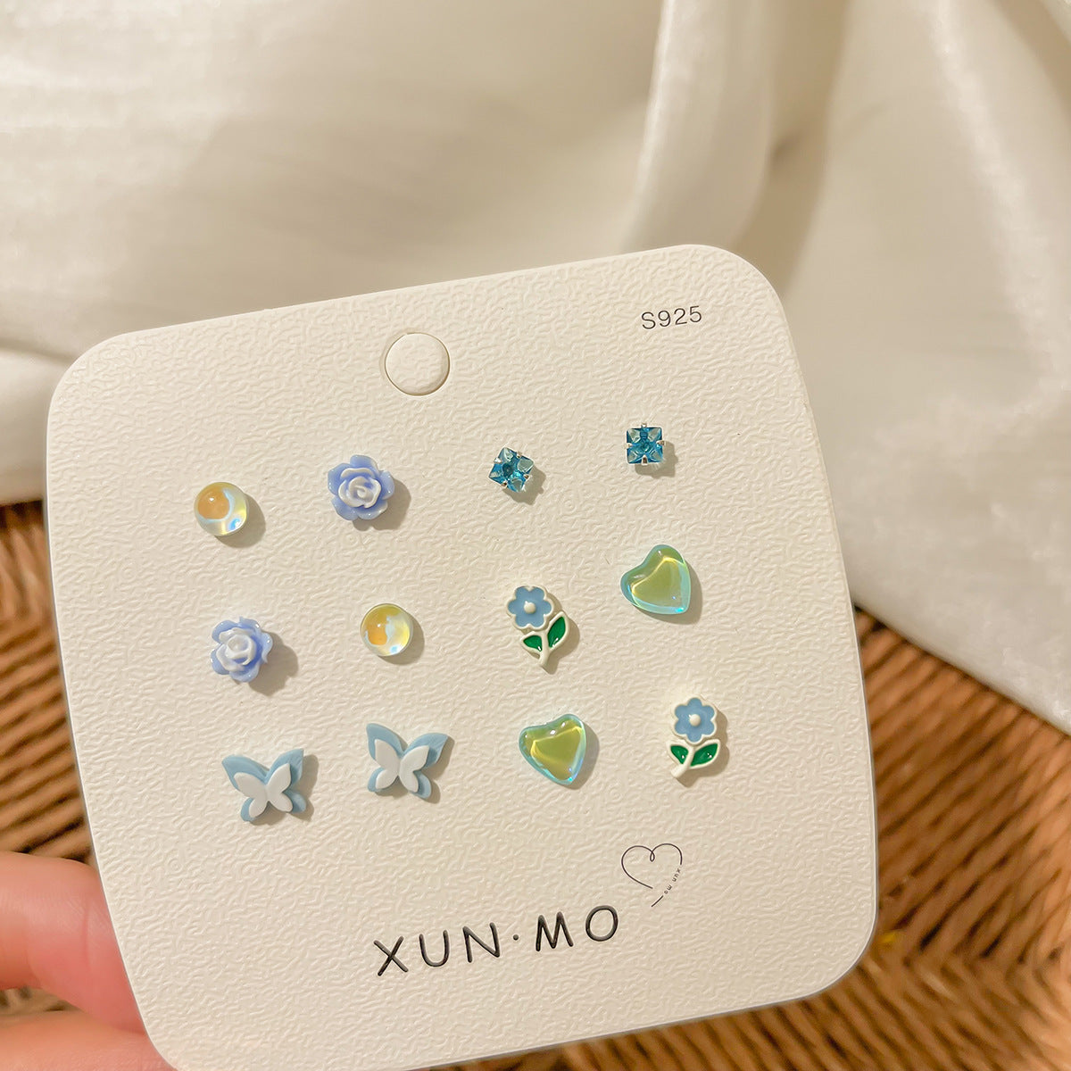 Sier Suit Fresh Mori Small Sweet Rings