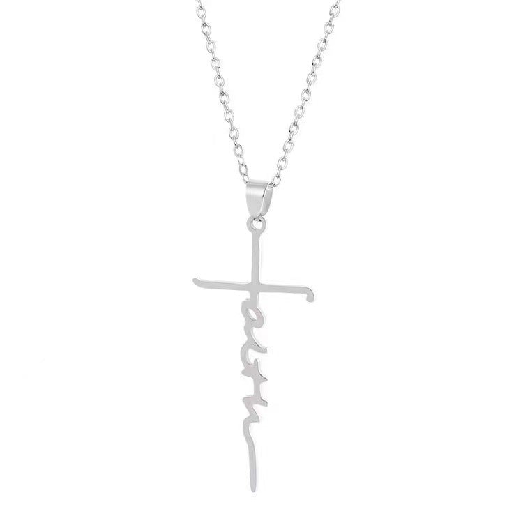 Men's Simple Personality Cross Ornament Golden For Necklaces