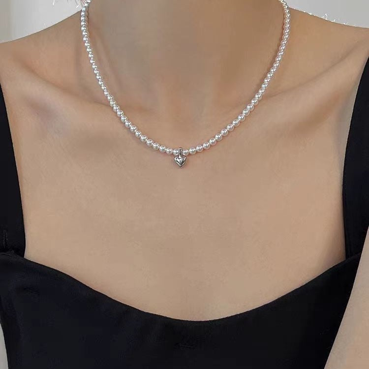 Love Pearl Clavicle Chain Female High Necklaces