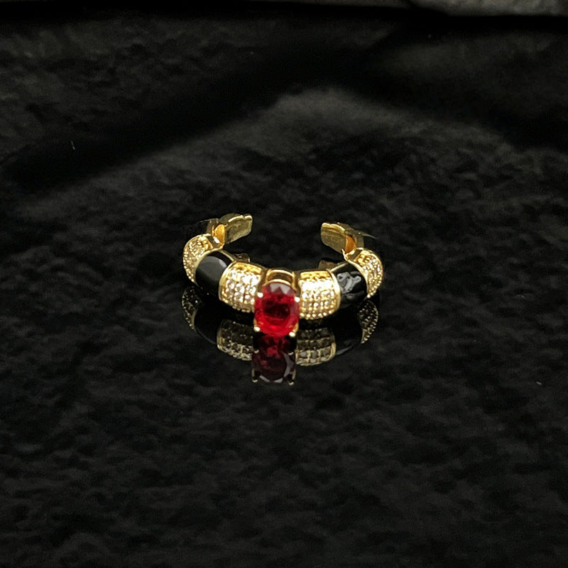 Women's Italian Chinese Style Mild Luxury Retro Rings