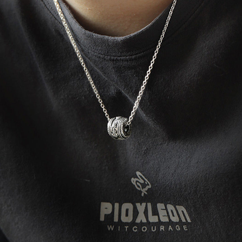 Men's Trendy Personality Retro Clavicle Chain Rotatable Necklaces