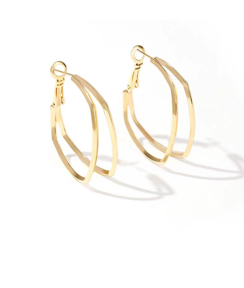 Circle Ear Clip Stylish Simple Versatile Niche Earrings