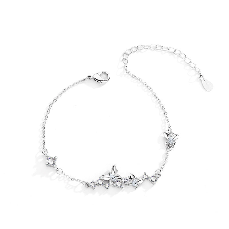 Butterfly Female Simple Fresh Exquisite Pink Bracelets