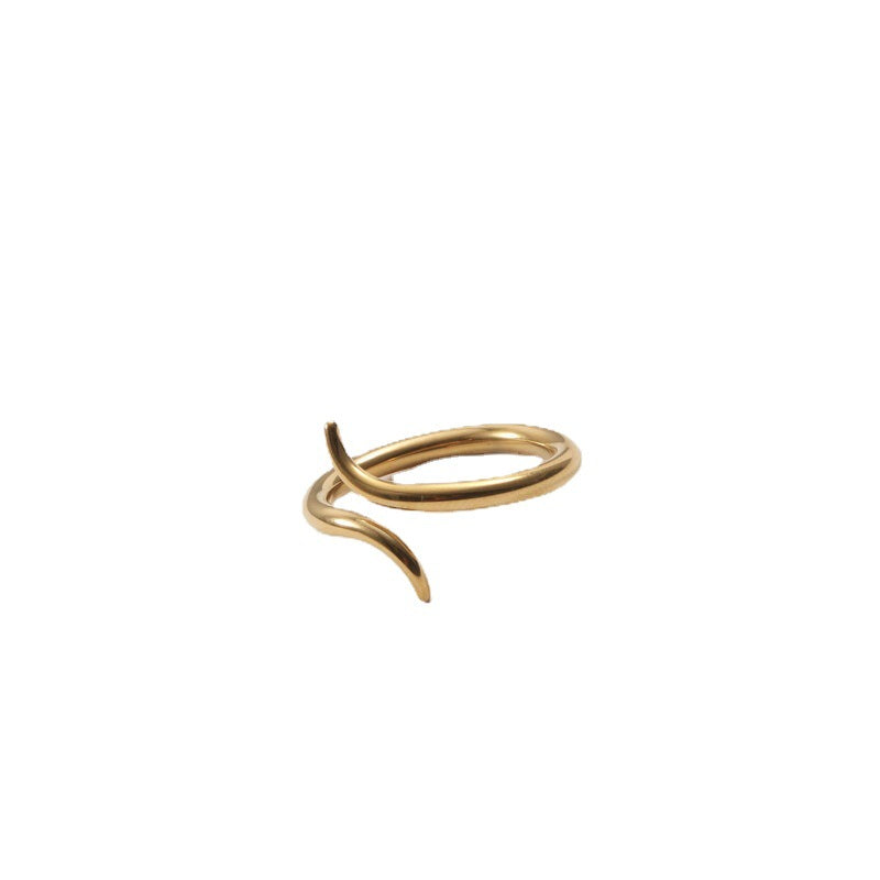 Snake Titanium Steel Gold Plating Abstract Bracelets