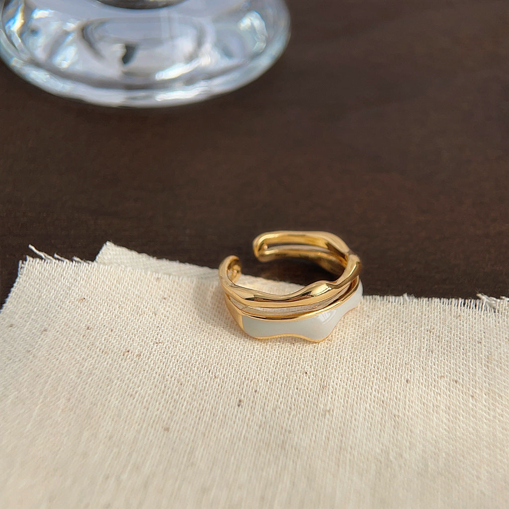 Oil Dripping Female Personality Design Tide Affordable Luxury Fashion Rings