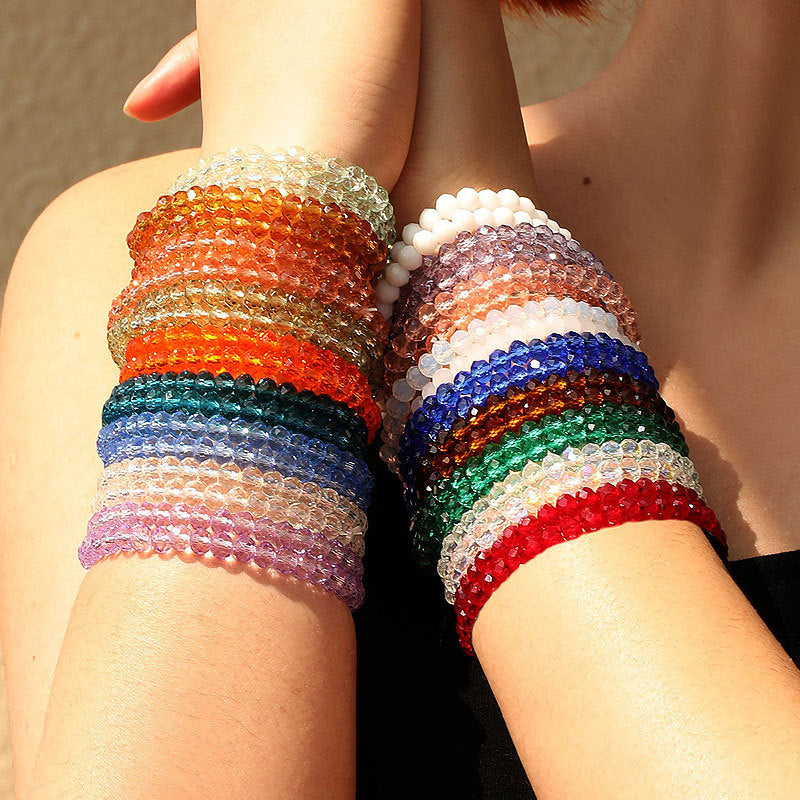 Women's Crystal Suit Bohemian Twin Elastic For Bracelets
