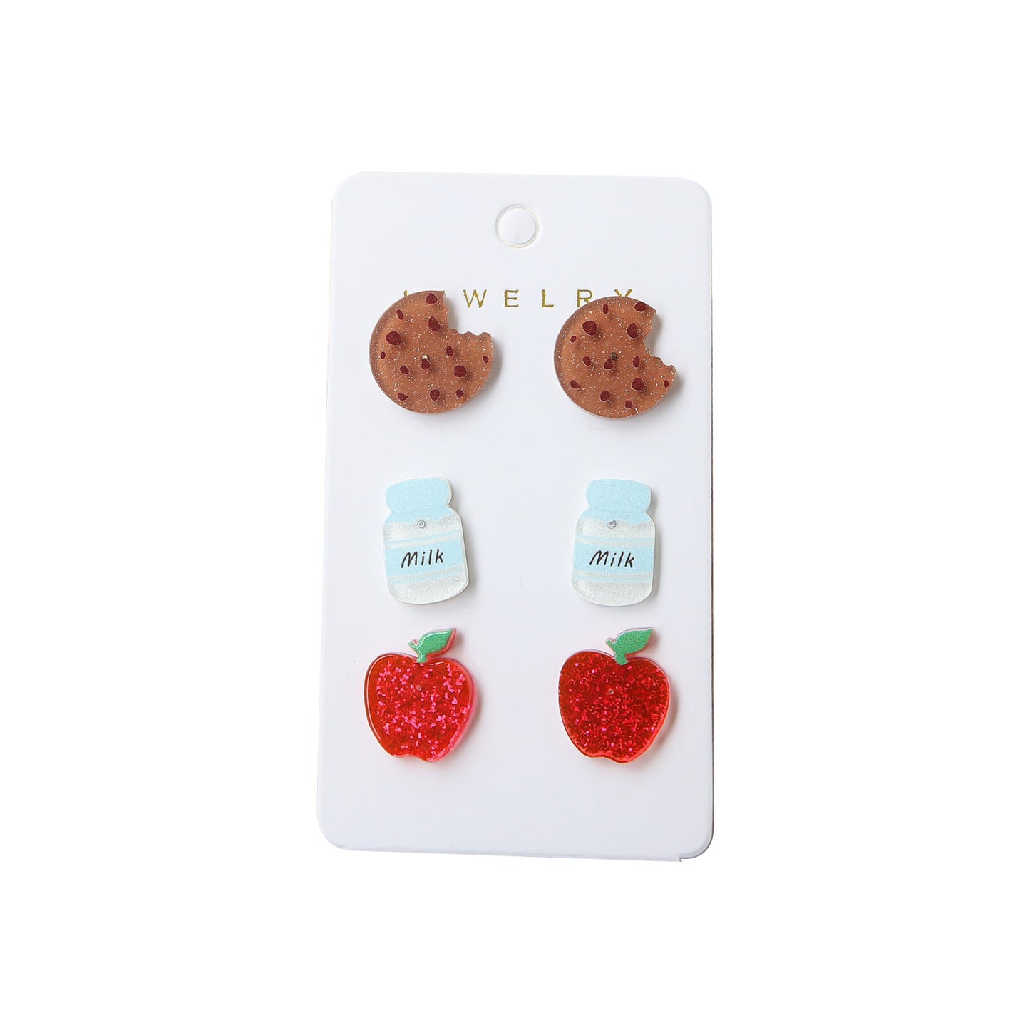 Three-piece Set Teacher's Day Opening Acrylic Cute Earrings