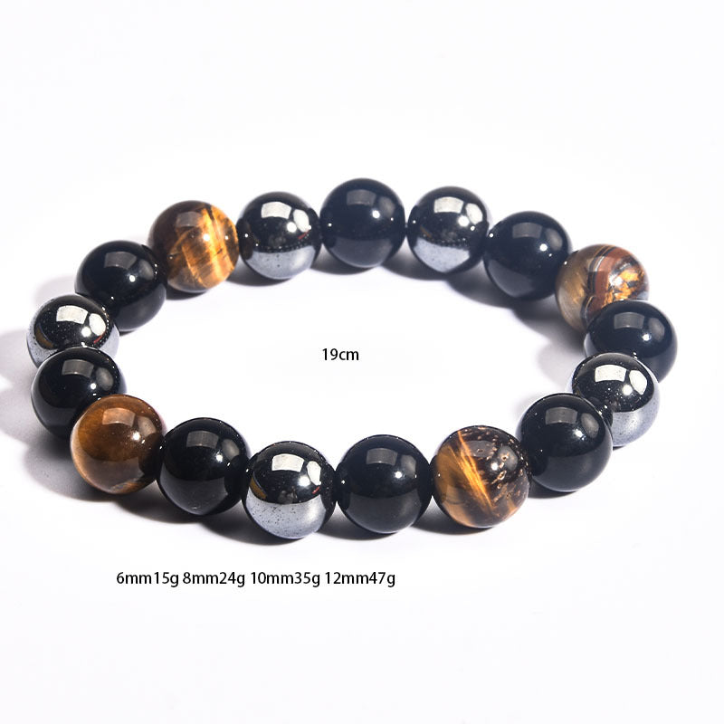 Men's Tigereye Haematite Imitation Obsidian Ornament Bracelets