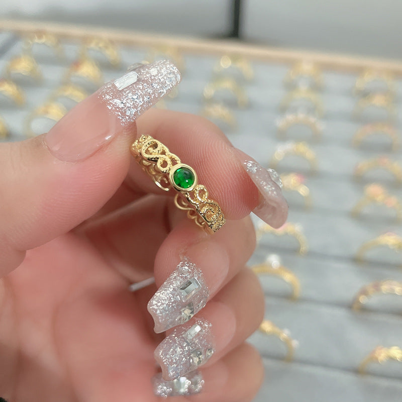 Flower Fashion Personalized Opening Adjustable Index Finger Rings