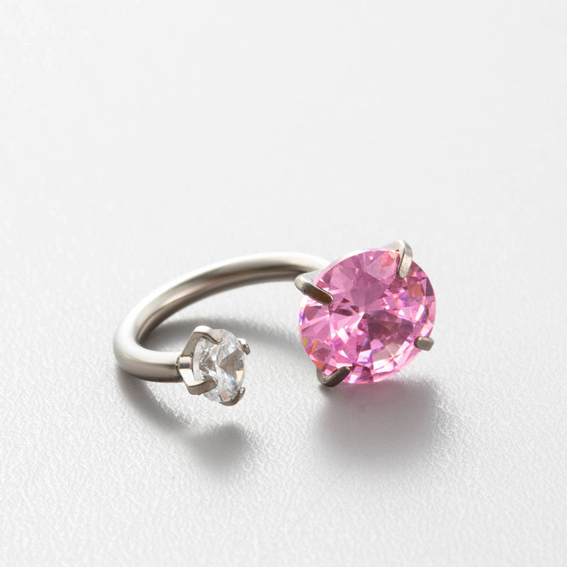 Screw Horseshoe Ear Bone Pin Flash Earrings