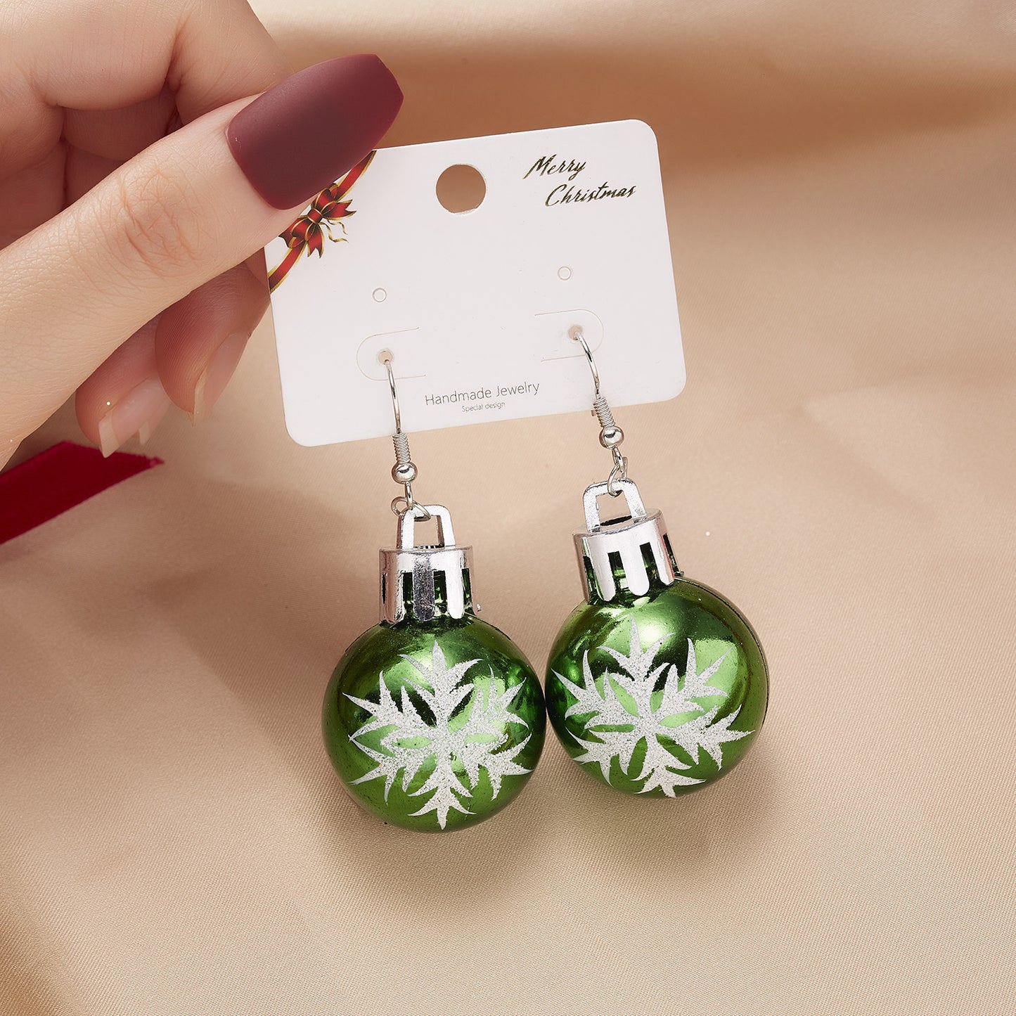 Resin Star Light Ball Ear Hook Earrings