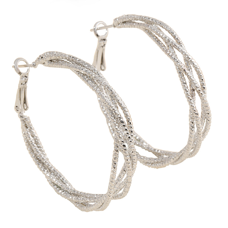 Trendy Braided Winding Twisted Hollow Twist Earrings